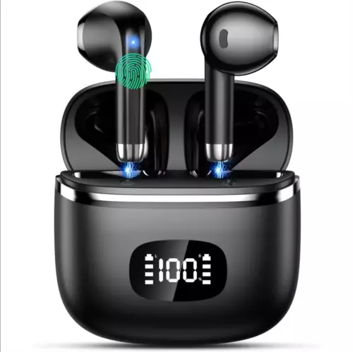 Cuffie Bluetooth 5.3,Auricolari Bluetooth Senza Fili Sport, Cancellazione Rumore