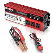 5000W LCD Car Power Inverter DC 12V To AC 110V Pure Sine Wave Solar Converter