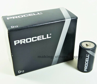 12 Duracell Procell D Constant Alkaline Batteries PC1300
