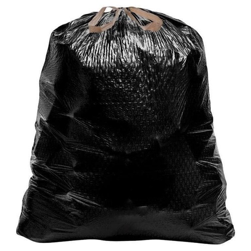 33-39 Gal. Black Heavy Duty Drawstring Trash Bags (50-Count)