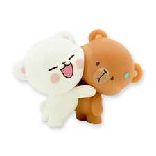 Milk and Mocha Hugging Figurine Authentic Collectible 4.05" x 2.95" x 2.01" I...
