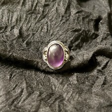 Handcrafted 925 Silver Amethyst Boho Southwestern Bohemian Ring US Size 8.5/9