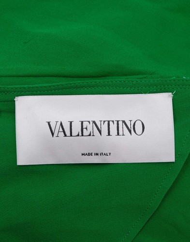 RRP €5216 VALENTINO Silk Kaftan Dress IT38 US2 UK6 XS Unlined Green V-Neck - Picture 7 of 7