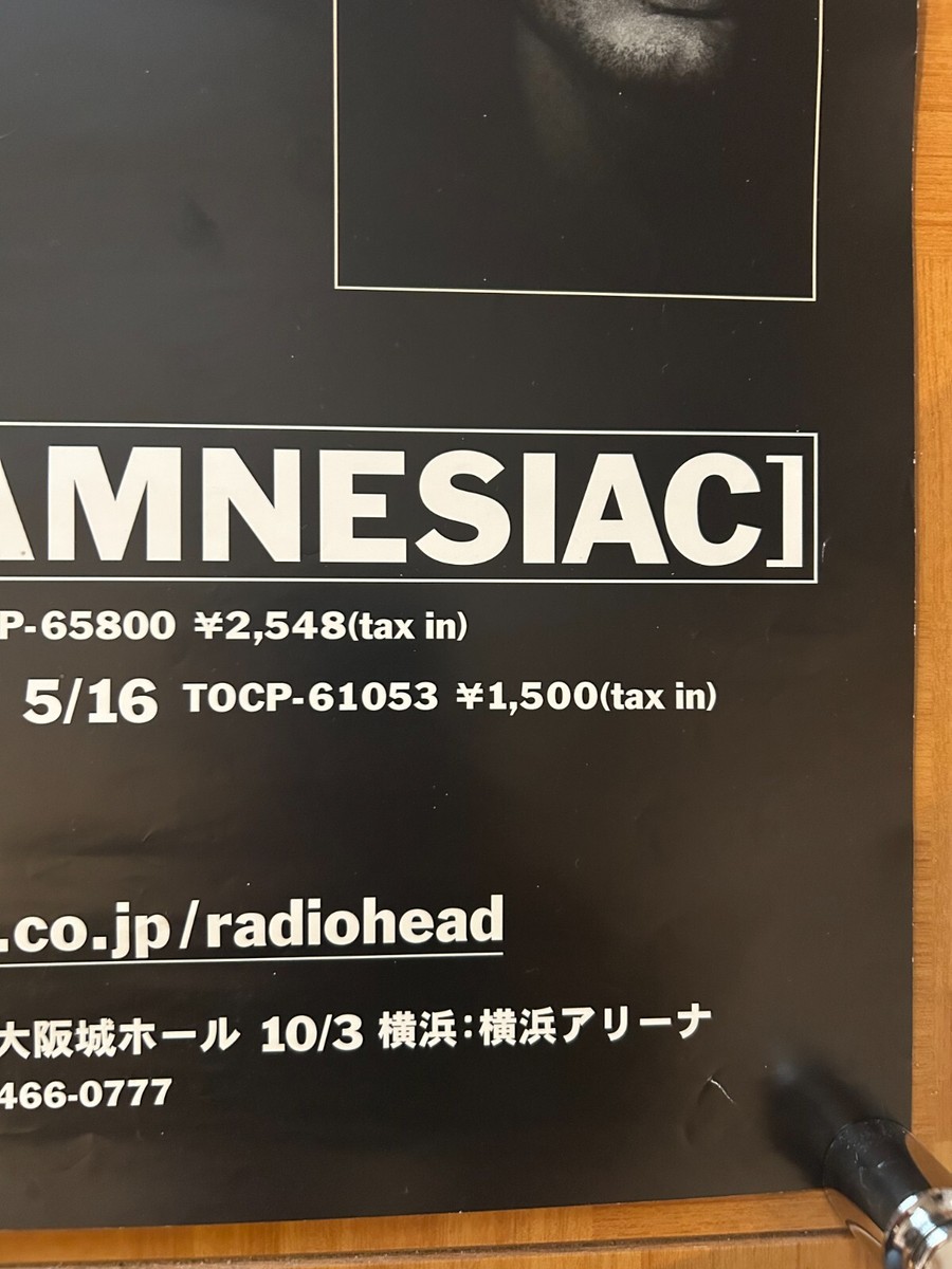 RADIOHEAD AMNESIAC ポスター Radiohead / AMNESIAC 2001 Japan Original Promo Poster B2