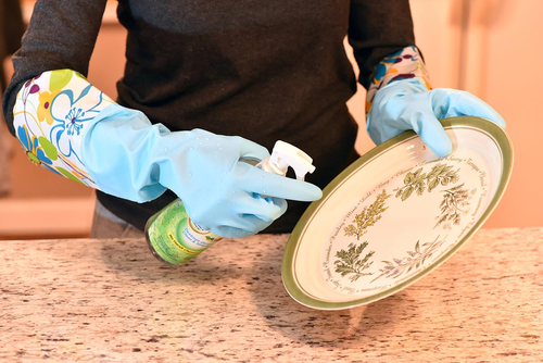 2 PAIRS Household Gloves Latex Free Cleaning Gloves with Soft Lining Long Cuff W - Picture 6 of 12