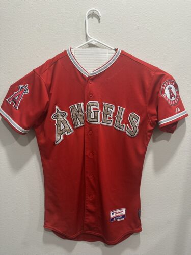 Majestic Cool Base Authentic Anaheim Angels Memorial Day Jersey Sz 40