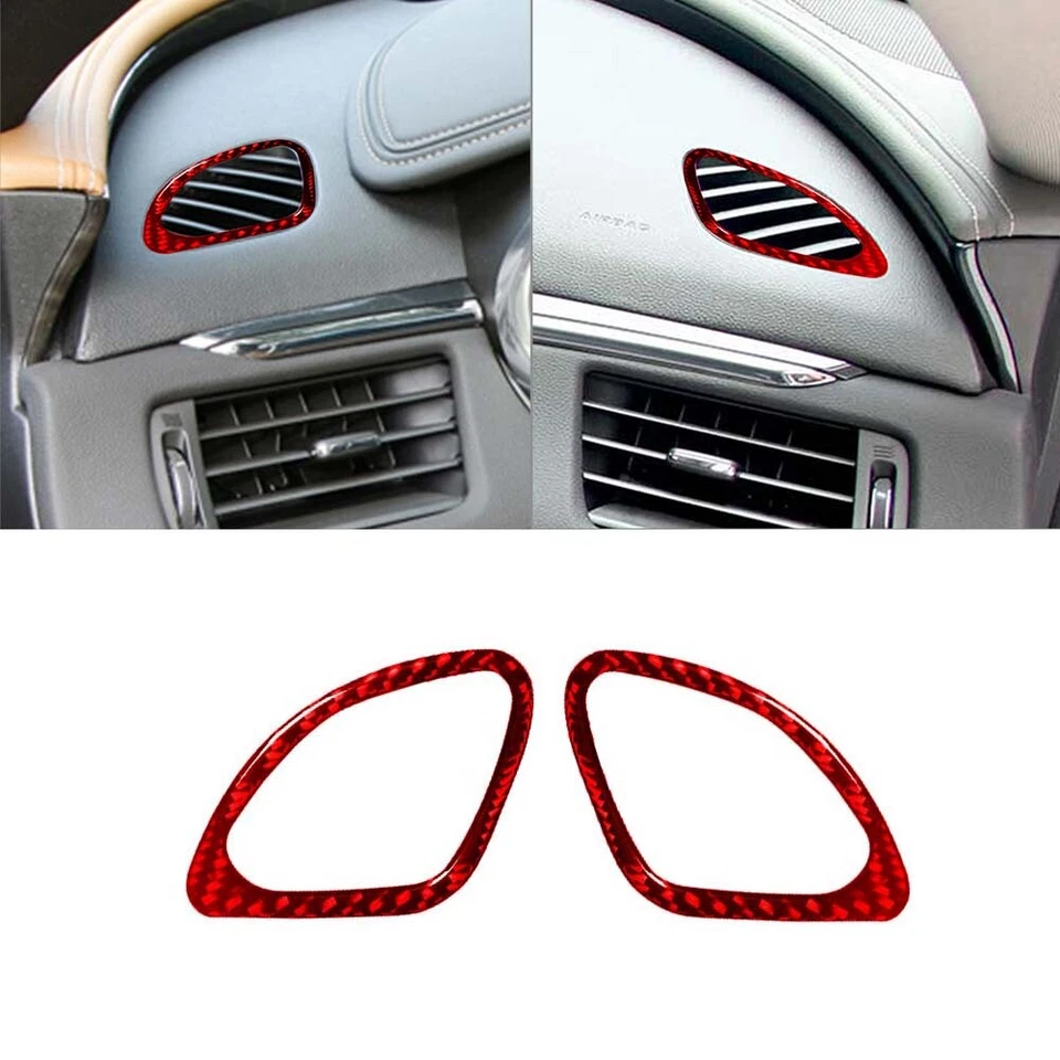 Kit completo de cubierta interior de fibra de carbono rojo 36 piezas para Chevrolet Impala Foto 3 de 4