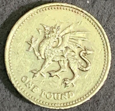 1995 One Pound  I M GWLAD   PLEIDIOL WYF  Upside down error - Beautiful Coin