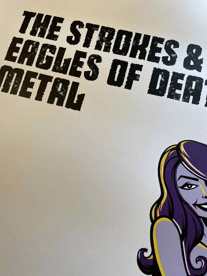 Póster de concierto The Strokes Eagles of Death Metal Seattle 2006 impresión de prueba 1/1 Foto 3 de 4