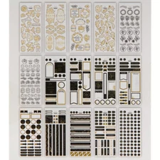 Agenda 52 Black & Gold Inspirational Floral Stickers Planner Journal Supply