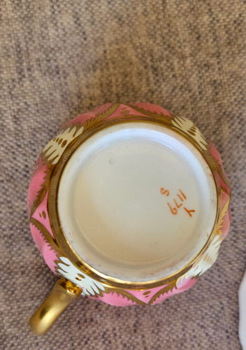 Copelands Spode England Antique 1800s Art Deco Demitasse Teacup and Saucer Set - Picture 7 of 8