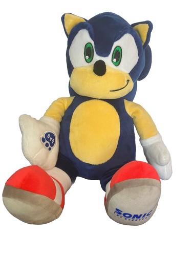 Sonic the Hedgehog BAB Build A Bear Plüschtier Sega MIT Sound 2016 selten! EUC