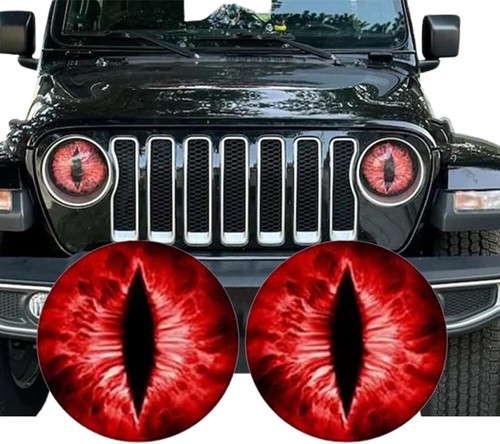 Beast Eyes Headlight Decals, 3D Stereo Eye Decals for Jeep Headlights - US STOCK - Bild 13 von 17