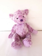Russ Berrie Plush Purple Bear with Purple Bow