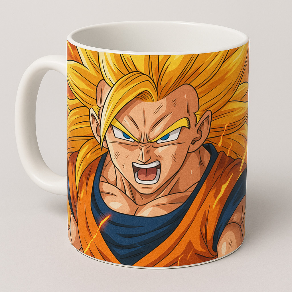Taza Dragon Ball Goku Super Saiyan | Diseño anime potente | Idea de regalo