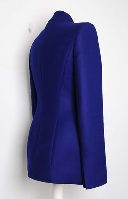 ジャケット STELLA McCARTNEY Navy Blue Polyester Blend Blazer Stella McCartney Women Blue Blazer 100% Wool One Button