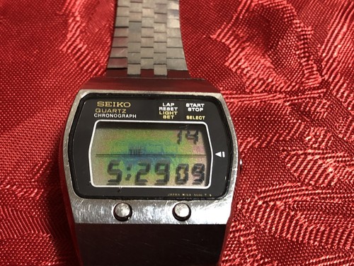 Rare Vintage 1977 Seiko M159-5000 Chronograph LCD Watch (Steve Jobs) - Picture 11 of 12