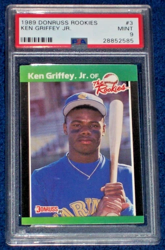 1989 Ken Griffey Jr. rookie #3 Donruss Rookies PSA 9 Seattle Mariners