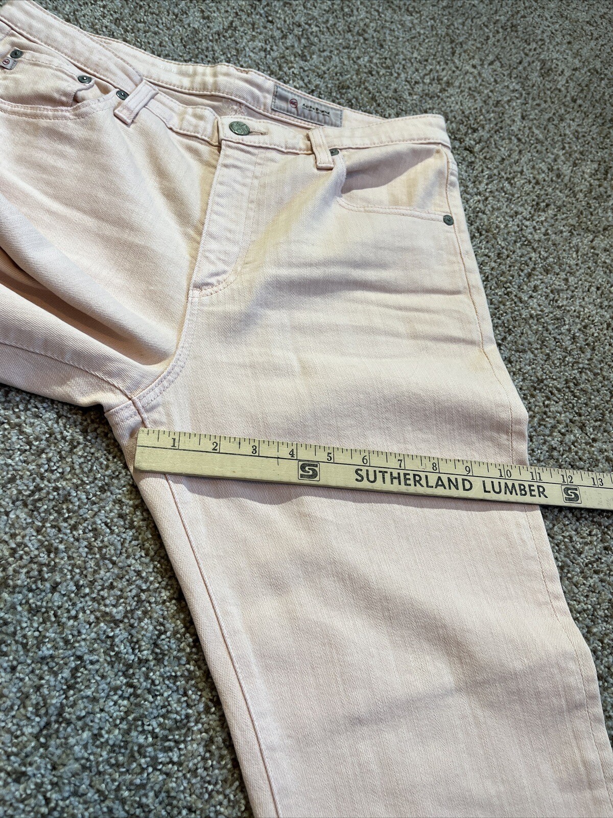AG Adriano Goldschmied Jeans 31 Isabelle High Rise Straight Crop Coral - View 13