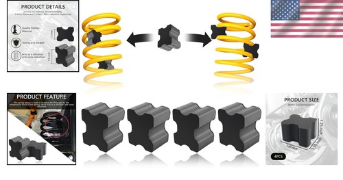 4 Stück Gummi Spiralfeder Abstandshalter, Schwerlast vorne Spiralfeder Booster Kit für 1" - Bild 2 von 9