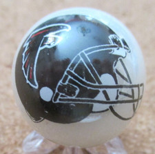 NFL: Atlanta Falcons Helmet Logo on a Pearl Jabo Marble 128 .999"  25.37mm
