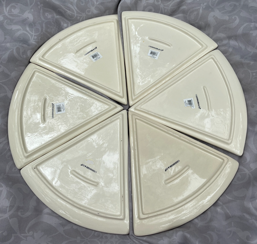 NWT ~ I. GODINGER & CO. ~ SIX PIE SLICE PIZZA PLATES = ONE PIZZA SIZE PLATE - Picture 10 of 13