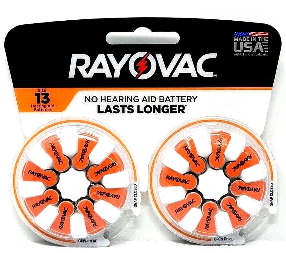 Rayovac Extra Hearing Aid 312,13 or 10 Size batteries Zinc A
