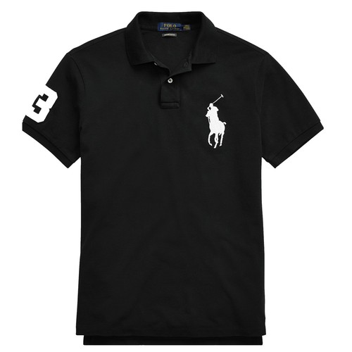 *NWT - POLO RALPH LAUREN Mens Big Pony Custom Slim Fit Polo Shirt- BLACK- S XXL - Picture 2 of 7