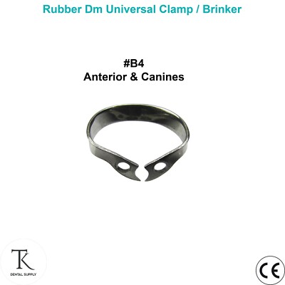 Klemme # B4 vorne & Eckzahn Molarklemmen Gummidamm Briner Endo Instrumente CE