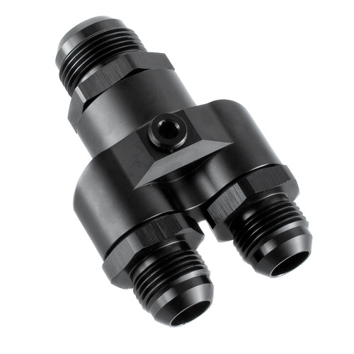 Y Block Fitting 16 AN x 12 AN x 12 AN Full Flow Black Anodized Aluminum - Bild 7 von 10
