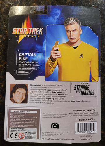 Mego Star Trek Strange New Worlds 8" Captain Pike Figure - Picture 2 of 2