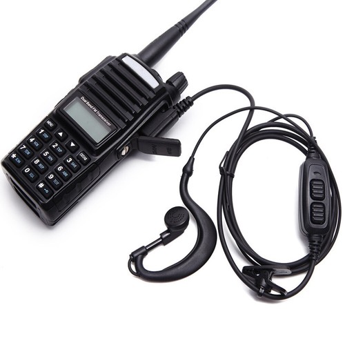 PTT Earpiece Headset Earbuds w/ Microphone Mic For Baofeng BF-UV5R UV-89 Radio - Zdjęcie 3 z 9