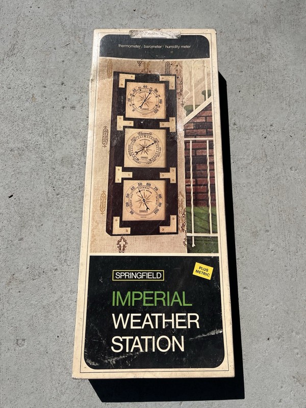 Springfield Imperial Weather Station Thermometer Barometer Humidity Wall USA