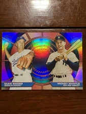 2025 Topps Series 2 Dynamic Duo’s Mickey Mantle Duke Snider PINK Parallel SP