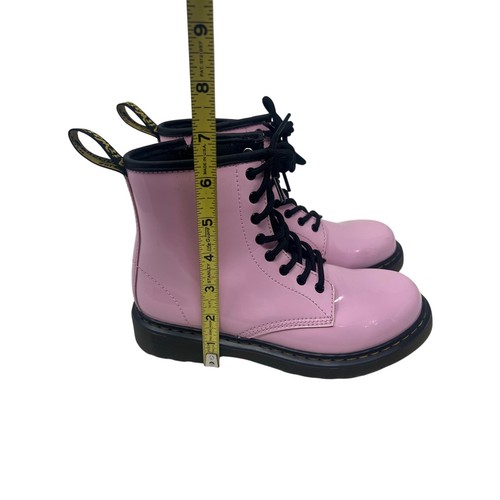 Dr. Martens Girls Youth 1460 Pink Patent Leather Boot 3 - Picture 6 of 8