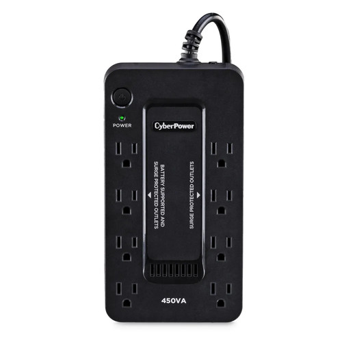 CyberPower SE450G1-R 450VA/260W UPS System,8 Outlets,Black-Certified Refurbished - 第 1/10 張圖片