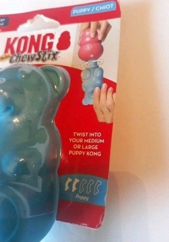 KONG Puppy Chewstix Twist Bear Hund Beißspielzeug Kauspielzeug (passt in MED/LRG Kong) - Bild 2 von 6