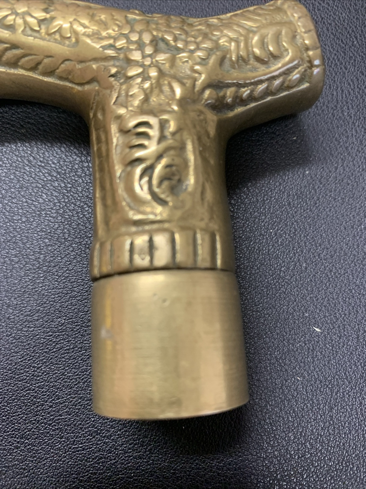 Brass solid Vintage Head Handle  Walking Stick Ca… - image 5