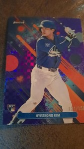 2025 Topps Finest Hyeseong Kim Common Purple Checkerboard /150