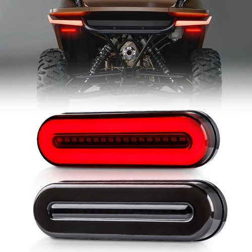 2x 5" Red/Amber Oval LED Truck Trailer Flowing DRL Stop Turn Tail Brake Lights - Picture 4 of 11