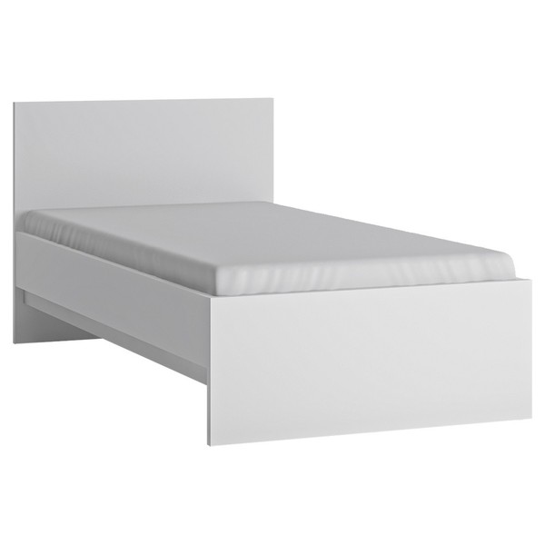 Bett Jugendbett Weiß Einzelbett Kinderzimmer Schlafzimmer Bettgestell Modern-image