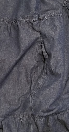 MILLENIUM convertible sleeve denim dress size Large 100% Cotton Pockets - Picture 6 of 6