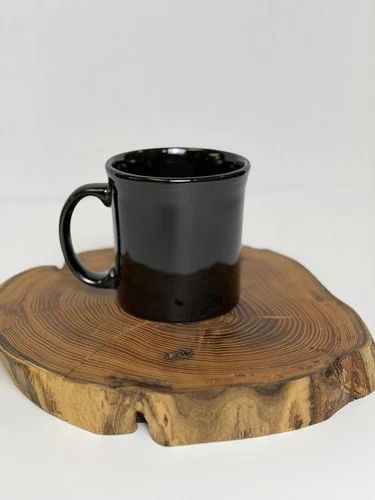 HLC Fiesta Ware D Handle Coffee Java Mugs Cup USA Homer Laughlin Slate Black