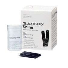 Arkray GLUCOCARD Shine Blood Glucose Test Strips No Coding 0.5  L Sample 50 Ct
