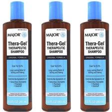 Major Thera-Gel Coal Tar Shampoo - 8.5 fl oz | Neutrogena T-Gel (10-2026)-3 Pack
