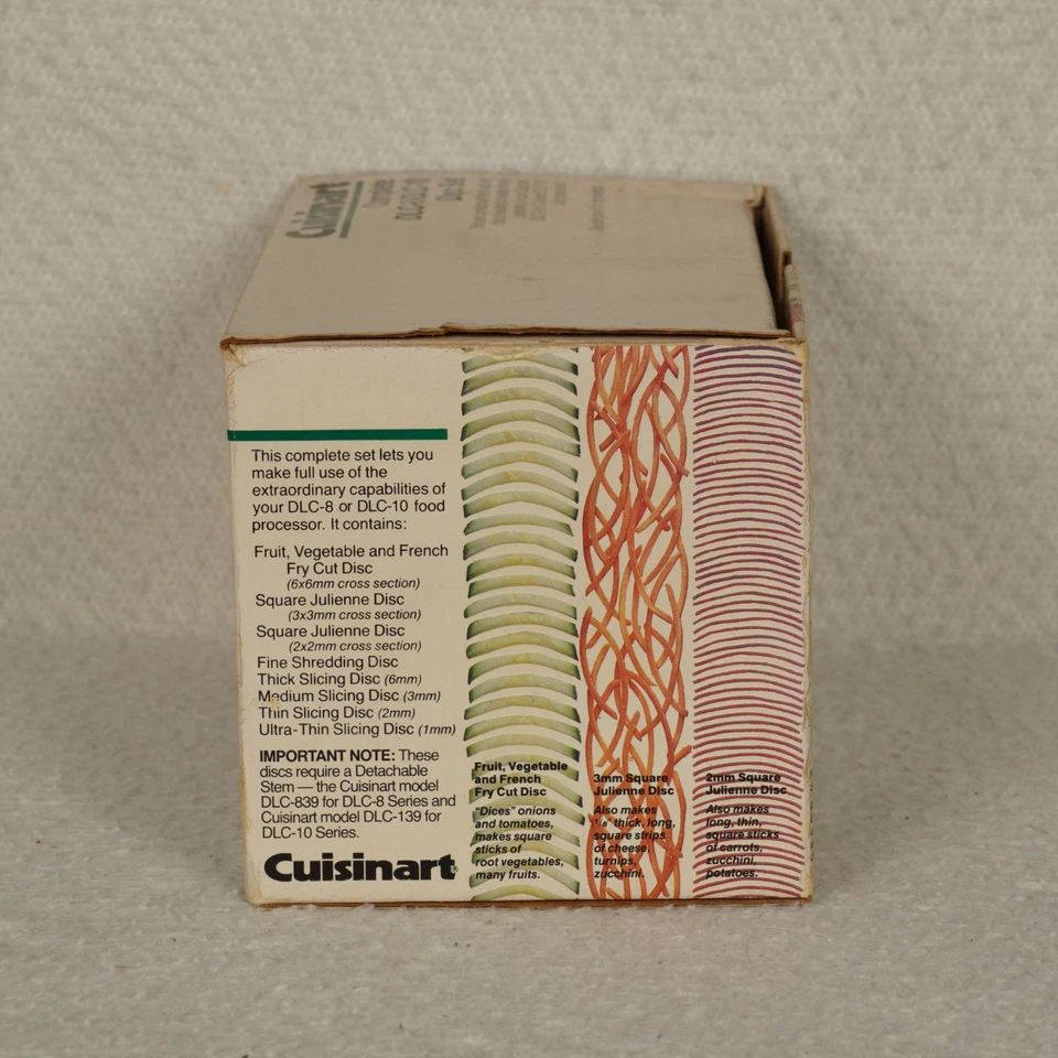 Cuisinart Complete DLC-8/DLC-10 Disc Set Food Processor Detachable Made in Japan - Image 3 of 4
