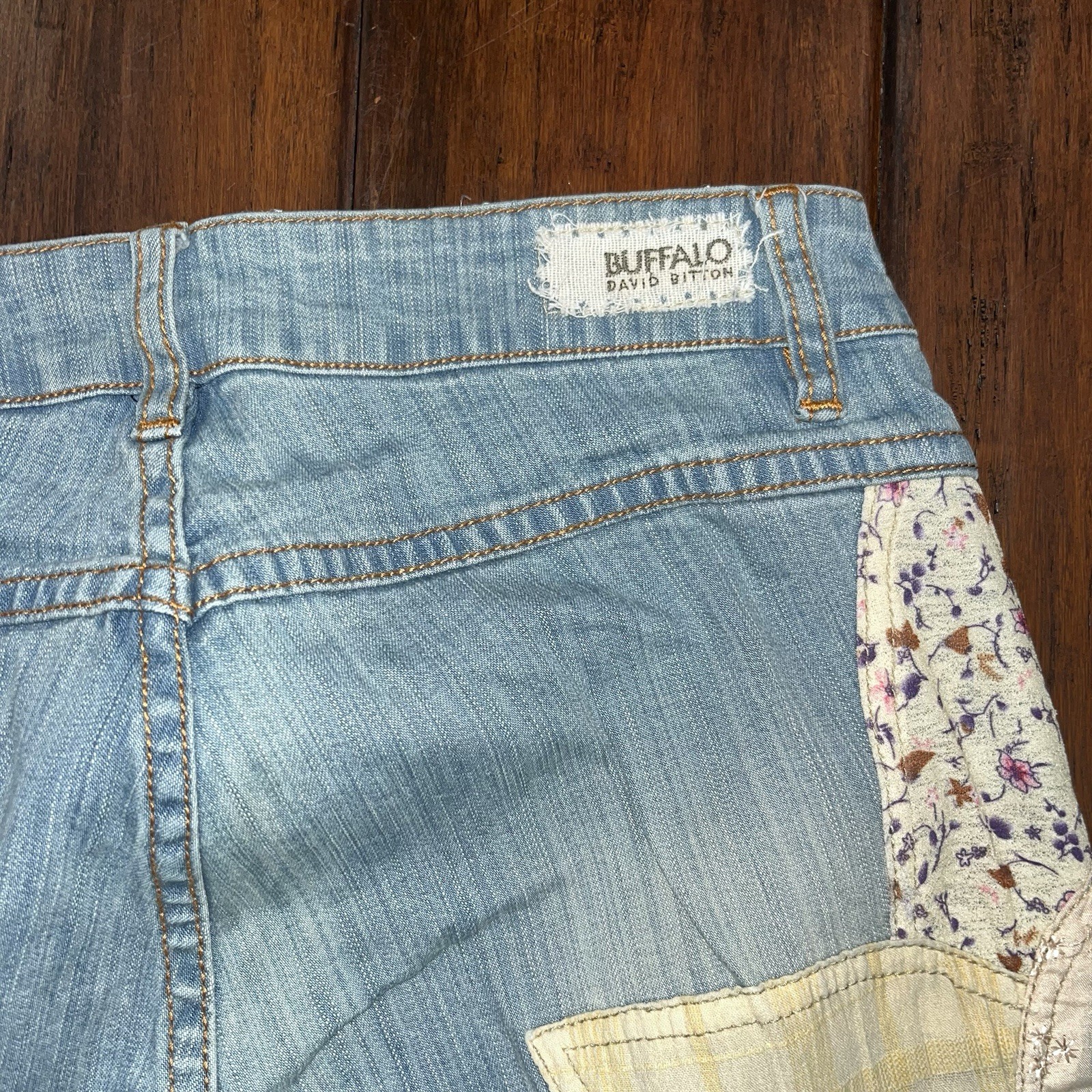 Buffalo David Bitton Y2K Flared Patchwork Floral … - image 13