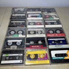 Lot Of 18 USED Home-Recorded Cassette Tapes - Sold As Blanks - MIXED LOT
