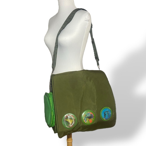 Walter Van Beirendonck W & Lt Green Large Messenger Bag Holographic Frösche 1999 - Bild 1 von 16