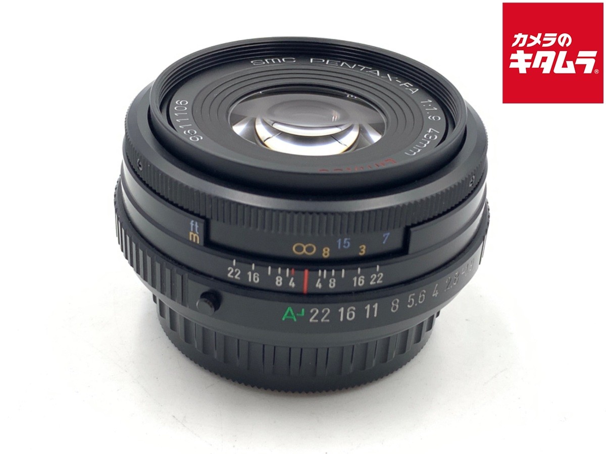 PENTAX FA 43mm F1.9 Limited (BLACK) for Pentax K mount -Near